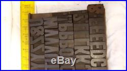 Antique Letterpress Gothic San Serif Wood Type sorts 10 line (1-2/3)q90