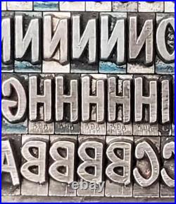 Antique Metal Letterpress Print Type ATF #696 24pt Dom Casual A56 9#