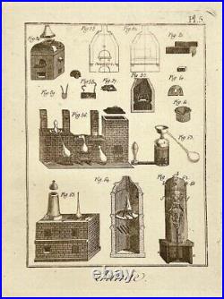 Antique Print Chemistry Equipment for hemistry Robert Benard France