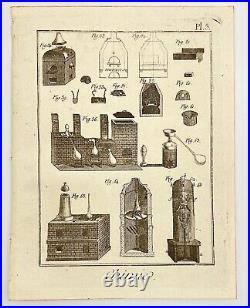 Antique Print Chemistry Equipment for hemistry Robert Benard France