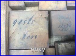 Antique Printers Tray And Copper Printing Blocks