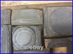 Antique Printers Tray And Copper Printing Blocks