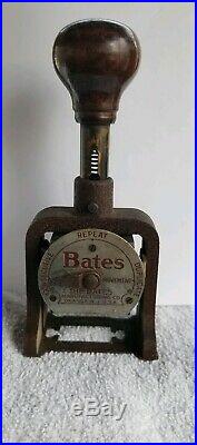 Antique Stamp Bates Numbering Machine Stamp 7 Wheels Style E Printing Equipment