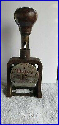 Antique Stamp Bates Numbering Machine Stamp 7 Wheels Style E Printing Equipment