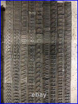 Antique Typeset, Letterpress Printing Letter, Symbol, Number Set, Group B