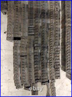 Antique Typeset, Letterpress, Printing Letters, Numbers, Symbols, Group A
