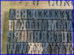 Antique VTG Ornate Fancy Wood Letterpress Print Type Alphabet Letter #s Set