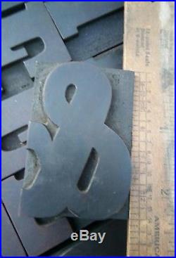 Antique Vanderburgh Wells & Co Wood Type Vandercook LETTERPRESS Printing 2.25