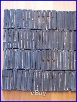 Antique Wood 2 9/16 Inch Printing Press Type Set Letter Alphabet Font Block Lot
