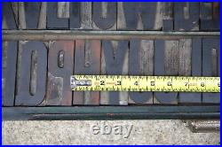 Antique vintage Wood Letterpress Print Type Block Letters typeset Tool lot B