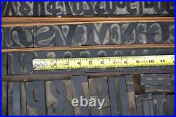 Antique vintage Wood Letterpress Print Type Block Letters typeset Tool lot B