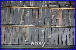 Antique vintage Wood Letterpress Print Type Block Letters typeset Tool lot B