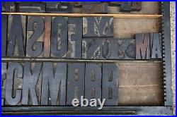 Antique vintage Wood Letterpress Print Type Block Letters typeset Tool lot B