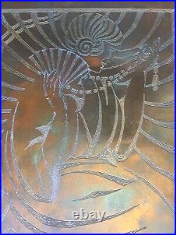 Art Deco Copper Printing Plate by Etching Co. Of America