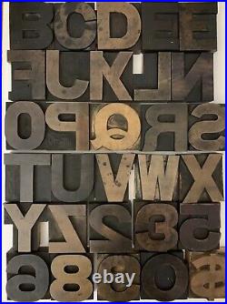 Assorted Vintage Letterpress Wood Type Printing Blocks 2 5/8. 16 Pica