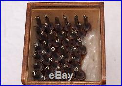 BOOKBINDING GILDING FINISHING TOOLS 6mm 38 LETTERS & NUMBERS 18pt DEVON WHILEY