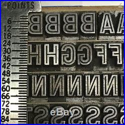 Boston Gothic 24 pt Letterpress Type Vintage Metal Lead Printing Sorts Font
