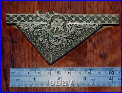 Brass ornament bookbinding Art Nouveau border line embossing bookbinder leather