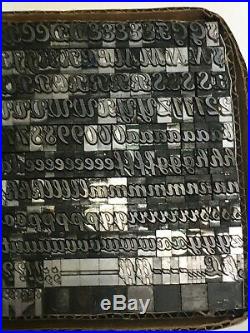 Broad Stroke Cursive 30 pt Letterpress Type Printer Metal Lead Printing Sorts