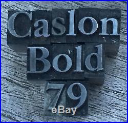 CASLON BOLD #79 48 pt. UC & LC LETTERPRESS Metal type Vintage