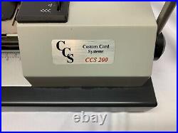 CCS 200 Manual ID Card Embosser! Works Great! Retail $2995