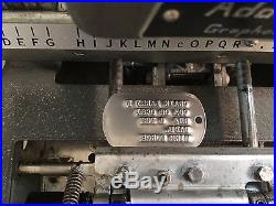 Dog Tag Machine Graphotype Addressograph 350 Military Tag Printing Machine