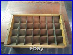 Double-sided Linotype drawer letterpress 50s to 60s solid wood