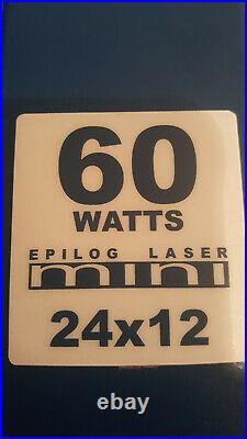 EPILOG 8000 Laser System MINI HELIX 24X12 60 Watts With Pump -year 2017 low used