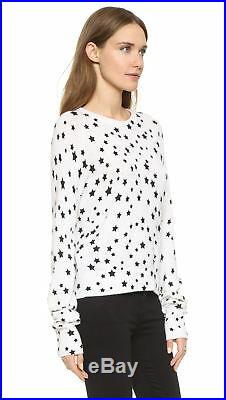 EQUIPMENT $320 Ryder Black Ivory Off White Cashmere Knit Star Print Sweater XS
