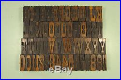 Egyptian Ornamented Wood Type Blocks Letterpress 2 inch Uppercase Numbers
