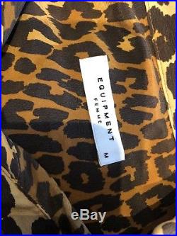 Equipment Aubey Leopard Print Silk Dress M