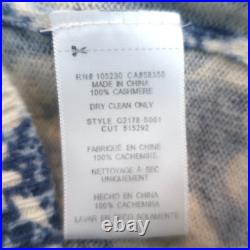 Equipment Cashmere Sweater Sloane Blue Floral Print Size Large Crewneck Pullover