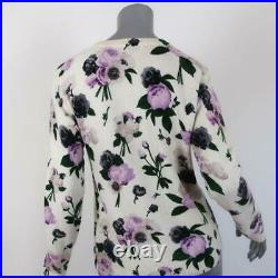 Equipment Cashmere Sweater Sloane Floral Print Sz Extra Small Crewneck Pullover