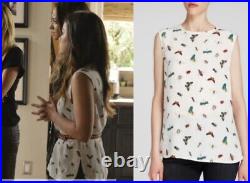 Equipment Femme Insect Print Sleeveless Pretty Little Liar Seen On TV Blouse Top