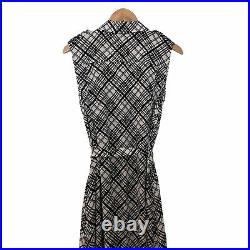Equipment Major Sleeveless Silk Maxi Shirt Dress Bias Plaid Print M