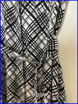 Equipment Major Sleeveless Silk Maxi Shirt Dress Bias Plaid Print M