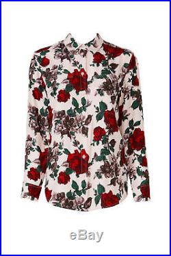Equipment Pink Rose-Print Women's Size Large L Button Down Shirt Silk $288- #013