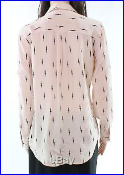 Equipment Pink Women's Size XS Lightning Print Button Down Shirt $278- #755
