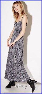 Equipment X Kate Moss Jessa Printed Washed Silk Maxi Dress Xsmall