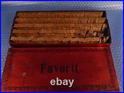 Extremely rare authentic Favorit 145pcs wooden printing press set