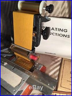 Franklin Imprinting Machine WithMatchbook Att. Hot Stamping Embossing With Extras ++