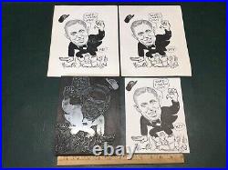 Gene Mack Cartoon Art Vtg Wood & Metal Printing Block Stamp Newspaper Press RARE