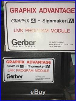Gerber Scientific SignMaker Sign Maker 3 4 4B with 9 Fonts LMK Program Module IVb