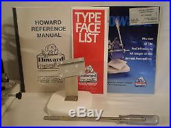 HOWARD IMPRINTING HAND PERSONALIZER MODEL 150 with EXTRAS