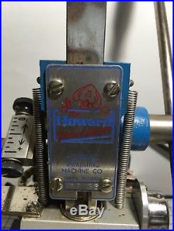 HOWARD PERSONALIZER Model 45 IMPRINTING HOT FOIL STAMPING BLUE MACHINE Worktable