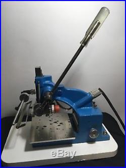 HOWARD PERSONALIZER Model 45 IMPRINTING HOT FOIL STAMPING BLUE MACHINE Worktable