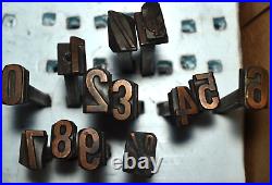 HUGE Lot 145 Letterpress Printing Press Typeset Letter Numbers Characters WOW