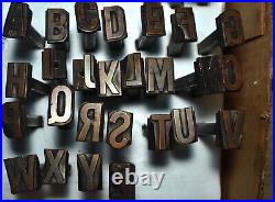 HUGE Lot 145 Letterpress Printing Press Typeset Letter Numbers Characters WOW