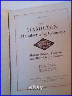 Hamilton manufacturing co MODERN PRINTING OFFICE FURNITURE printers CATALOG #14