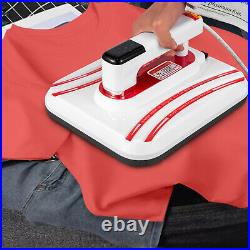 Heat Press, Easy Press 12x10 Inch, Red, Portable Heat Press Machine for T Shirts